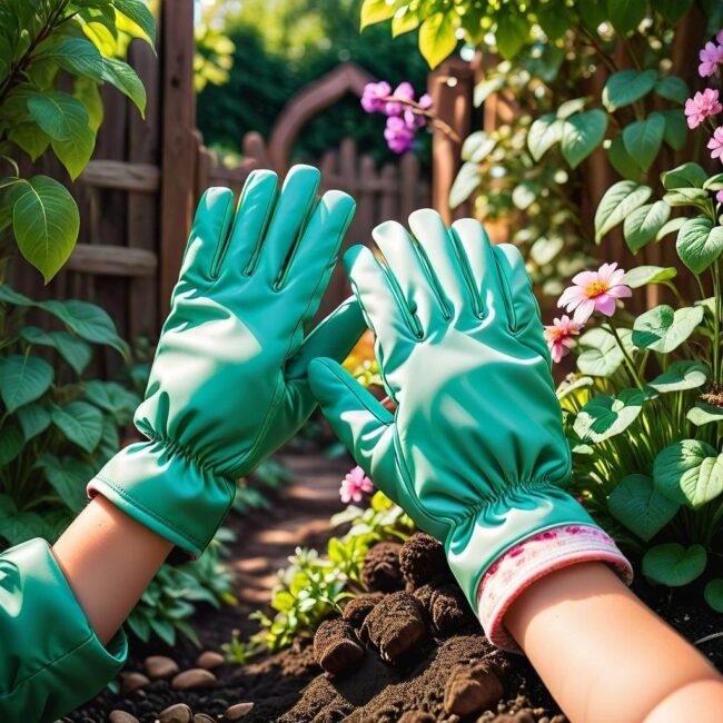 Dziecięce rękawiczki do pracy w ogrodzie