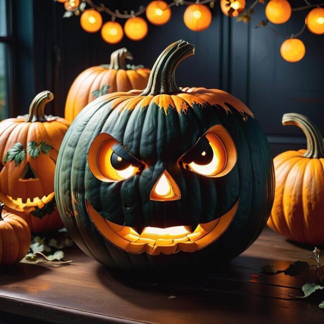 Malowanie dyni techniką pędzla