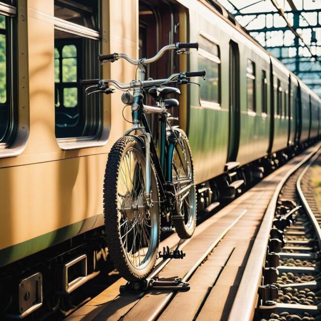 Miejsce do zawieszenia roweru w wagonie