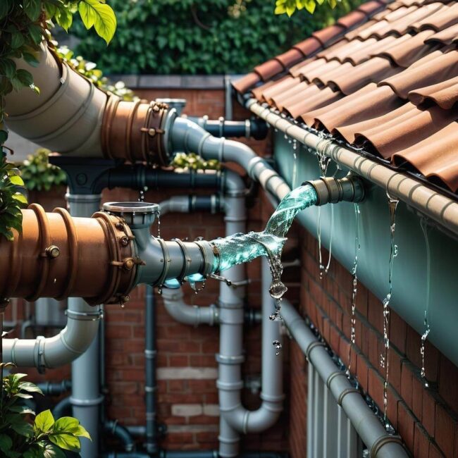 Odprowadzanie wody deszczowej z rynien tarasowych