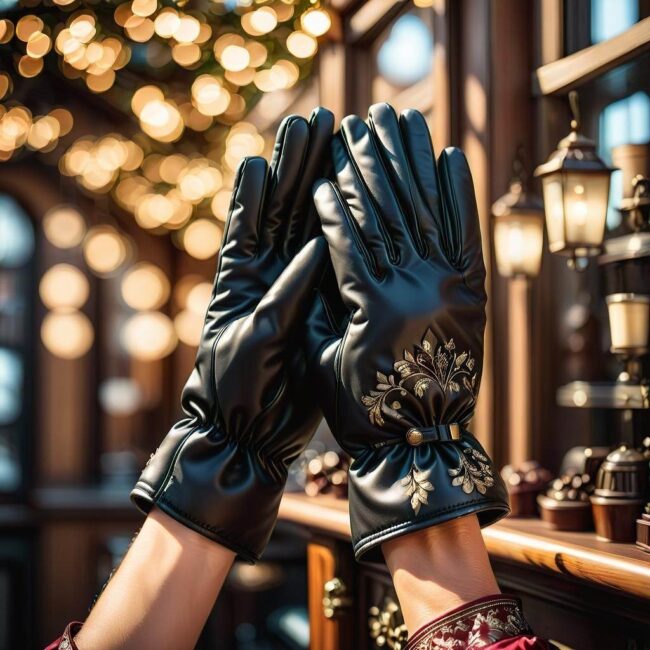 Rękawiczki z falbankami