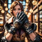 Rękawiczki z haftem