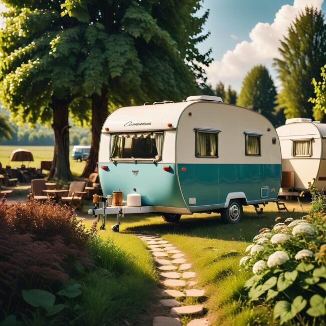 Rodzinne wakacje z przyczepą na działce