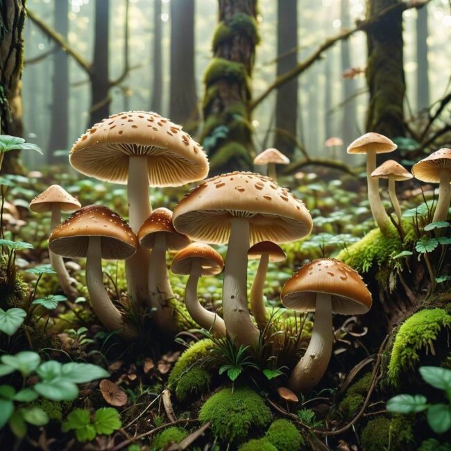 Wiosenne miejsca zbioru pieczarek