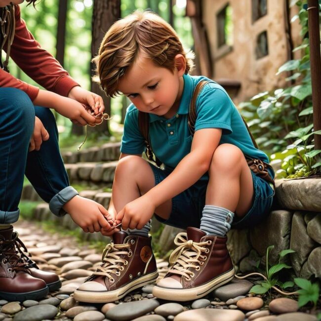 Wspieranie samodzielności poprzez naukę wiązania butów