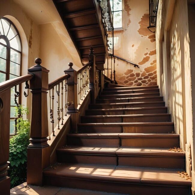 Zabezpieczanie podłogi podczas malowania klatki schodowej